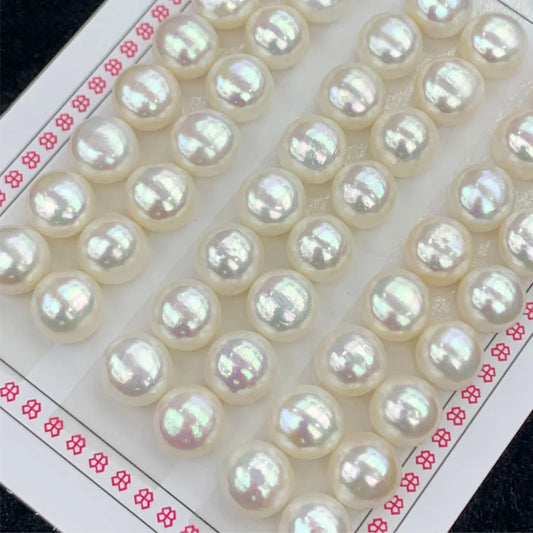 Wuzhou  White/Purple/Pink  Fresh Water Pearls 1/2 Hole Half Drilled Loose  Natural Freshwater Pearls