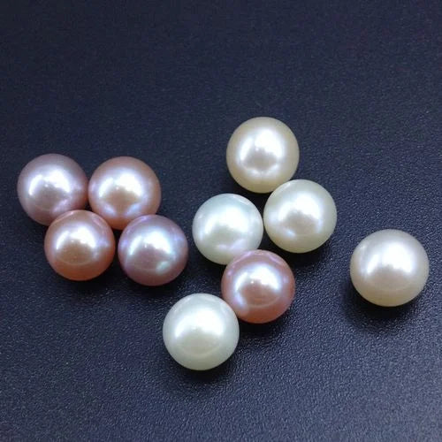 Zhuji China High Quality 3A Grade Half-Hole Freshwater Pearl Beads White Loose Pearls Jewelry Making Natural Glass Material