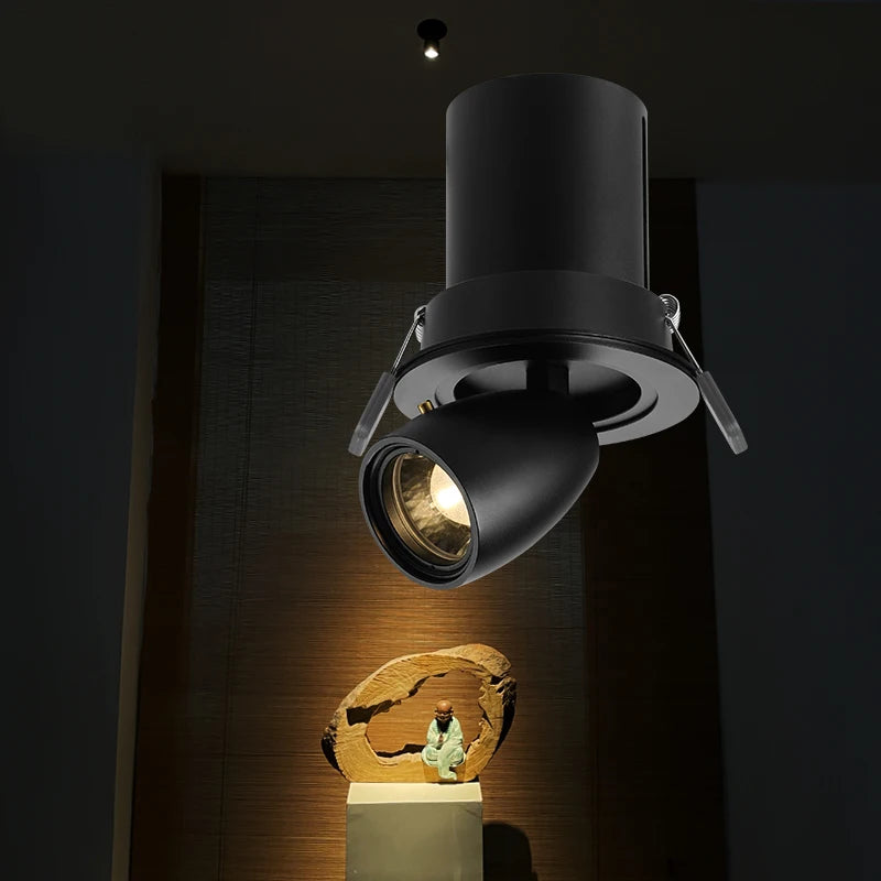 Mini Modern Anti-Glare LED Spotlight 1W 3W Focus Light for Small Showcase Jewelry Cabinet Exhibition Lighting COB Lights