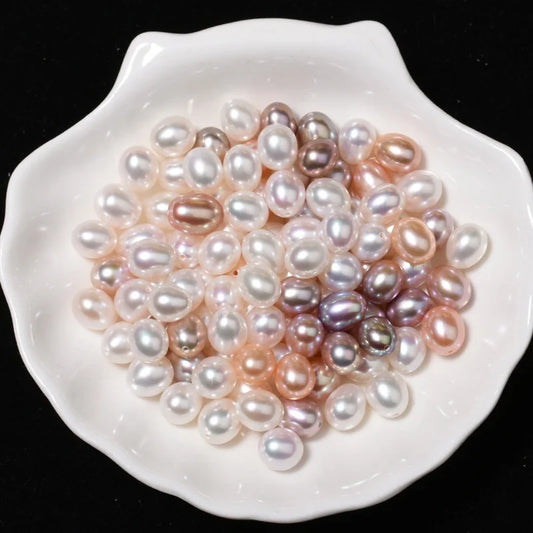 3-10mm Rice Shape Natural Freshwater Pearl 3a Grade High Quality Loose Drop Pearls for Jewelry Making
