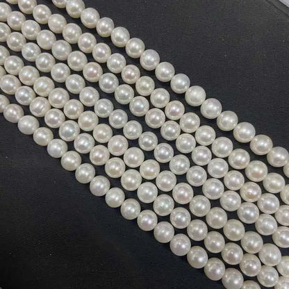 4A Premium 6-7mm White Natural Freshwater Pearl Necklace Premium Jewelry with Loose Pearls