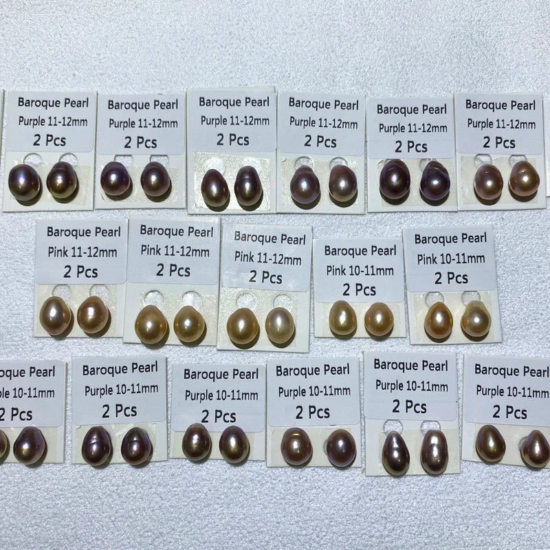 Baroque Pearl 11mm to 14mm a 2A 3A Natural Freshwater White Pink Purple Baroque Pearl for Earrings Pendants