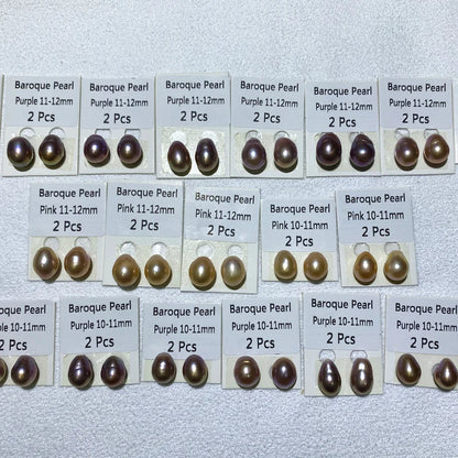 Baroque Pearl 11mm to 14mm a 2A 3A Natural Freshwater White Pink Purple Baroque Pearl for Earrings Pendants