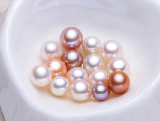 Wholesale Loose Round Natural Freshwater Pearl 3A White pink Purple Natural Pearls for Jewelry Making