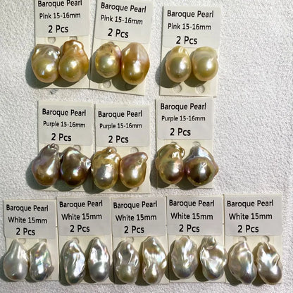 Wholesale Large Baroque Pearls 15mm Natural Freshwater Loose Pearl Beads for Women Irregular Rectangle Baroque Pearl