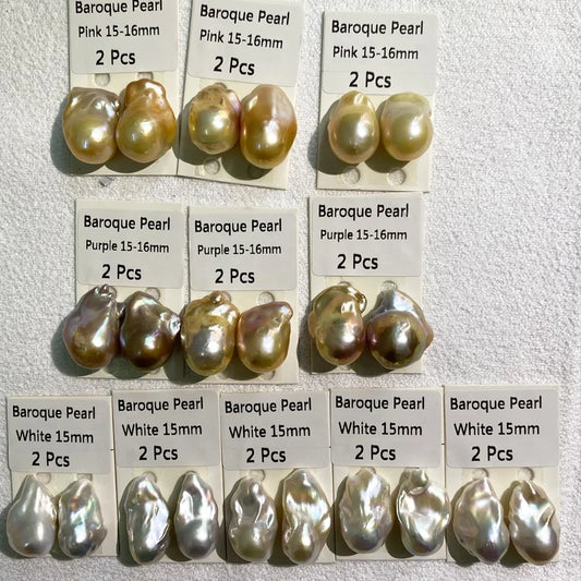 Wholesale Large Baroque Pearls 15mm Natural Freshwater Loose Pearl Beads for Women Irregular Rectangle Baroque Pearl