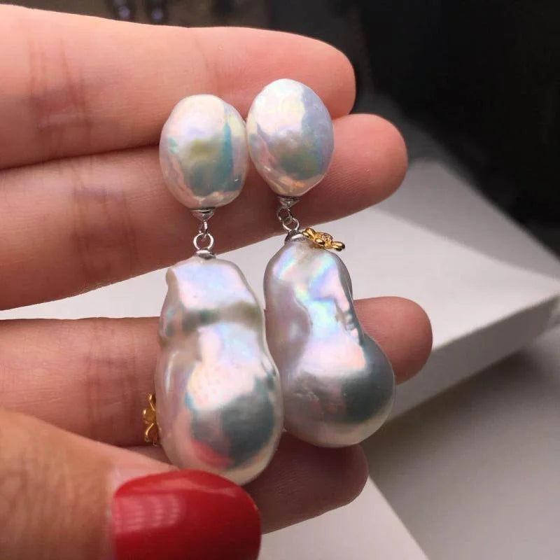 Wholesale Large Baroque Pearls 15mm Natural Freshwater Loose Pearl Beads for Women Irregular Rectangle Baroque Pearl