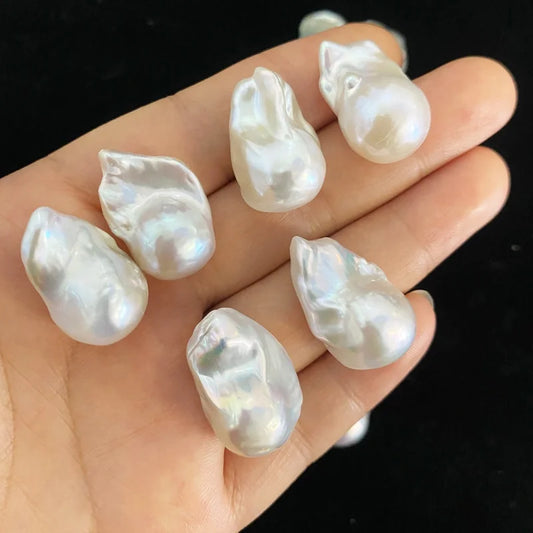 High Quality Natural Freshwater Pearl Beads Punch Loose Baroque for DIY Women Necklace Bracelet Baroque Pearl 15-16mm