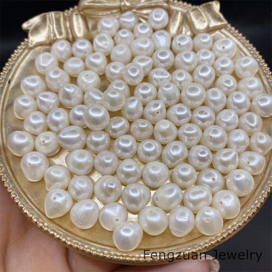 Wholesale Cheapest 2mm-9mm Round Loose Natural Freshwater Cultured Pearls High Quality for Men's Silver Pearl Bracelet Jewelry