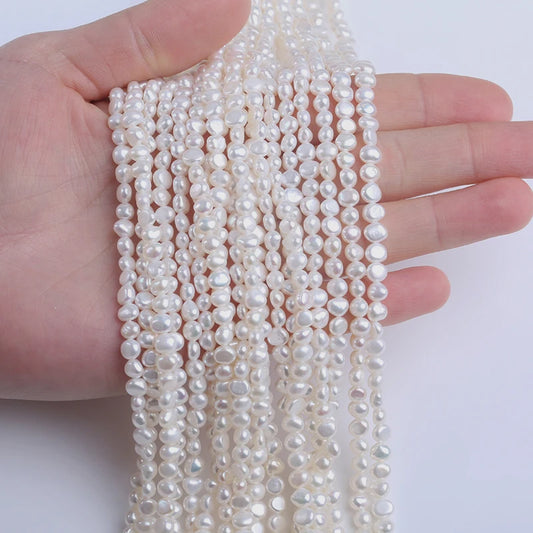White Color 4-5mm Natural Color Loose Baroque Shape Freshwater Pearl for DIY