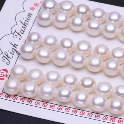 China Factory Wholesale Cheap 3A Button Freshwater Pearls  Button Shape Half Hole Freshwater Pearl Price