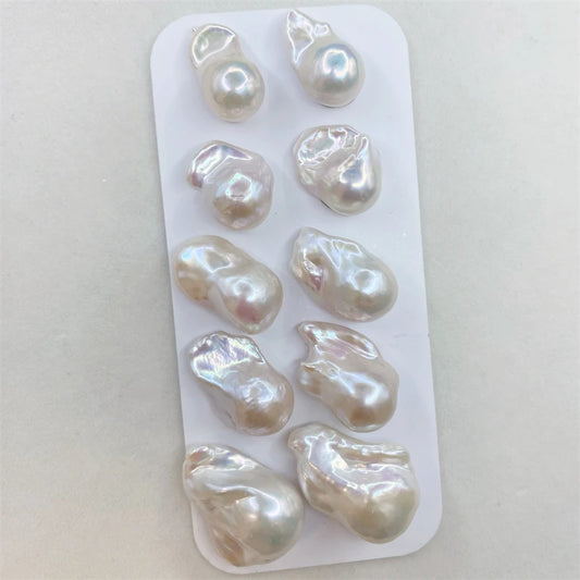 3A Loose Baroque White Freshwater Pearls Irregular Shape Natural Pearls Almost Flawless High Gloss for Jewelry Jewelry Making
