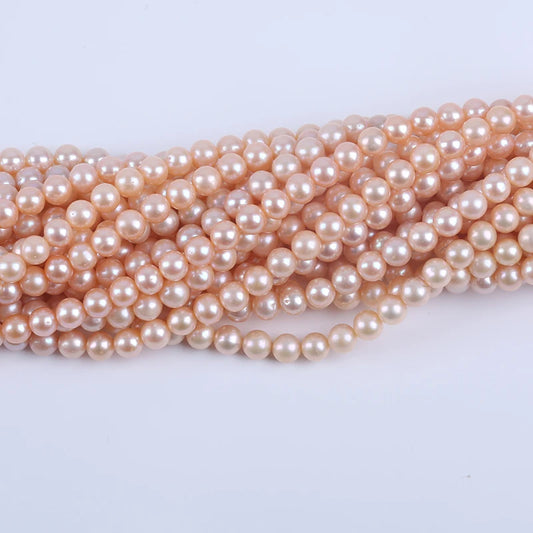 7.5-8mm AA Grade Natural pink Round Pearl Natural Freshwater Pearl for Jewelry Making