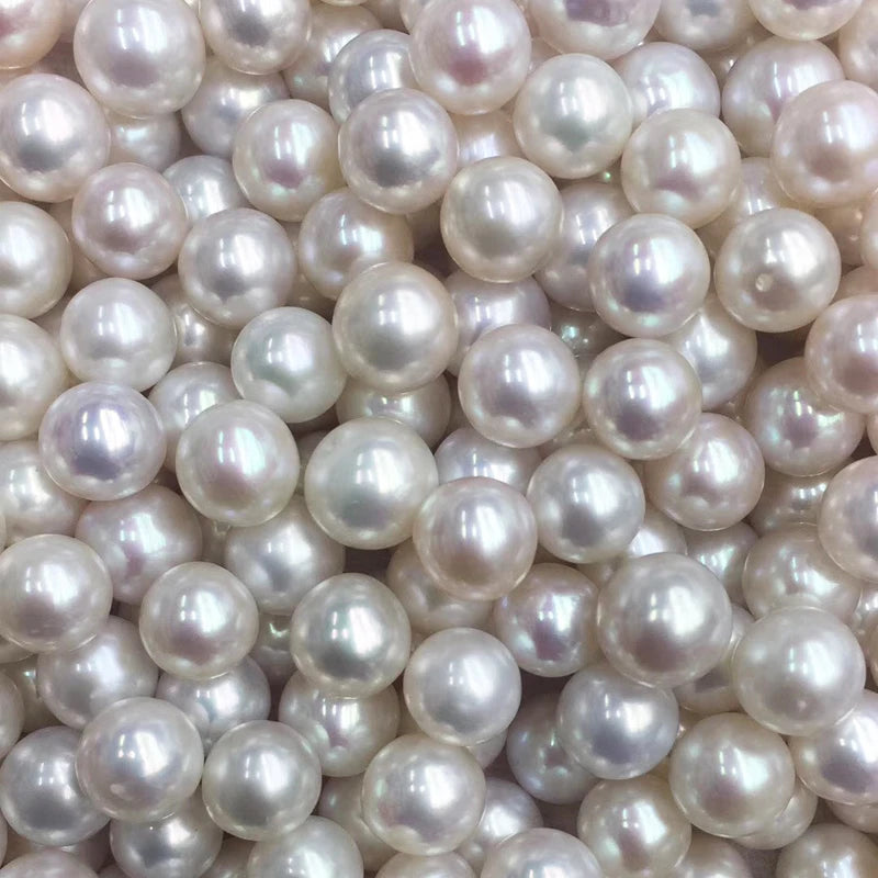 Wholesale Natural 2A Half Hole Loose Freshwater White Pearl Beads 2mm-11mm Diameters for Jewelry Making Including 4mm 9mm Sizes