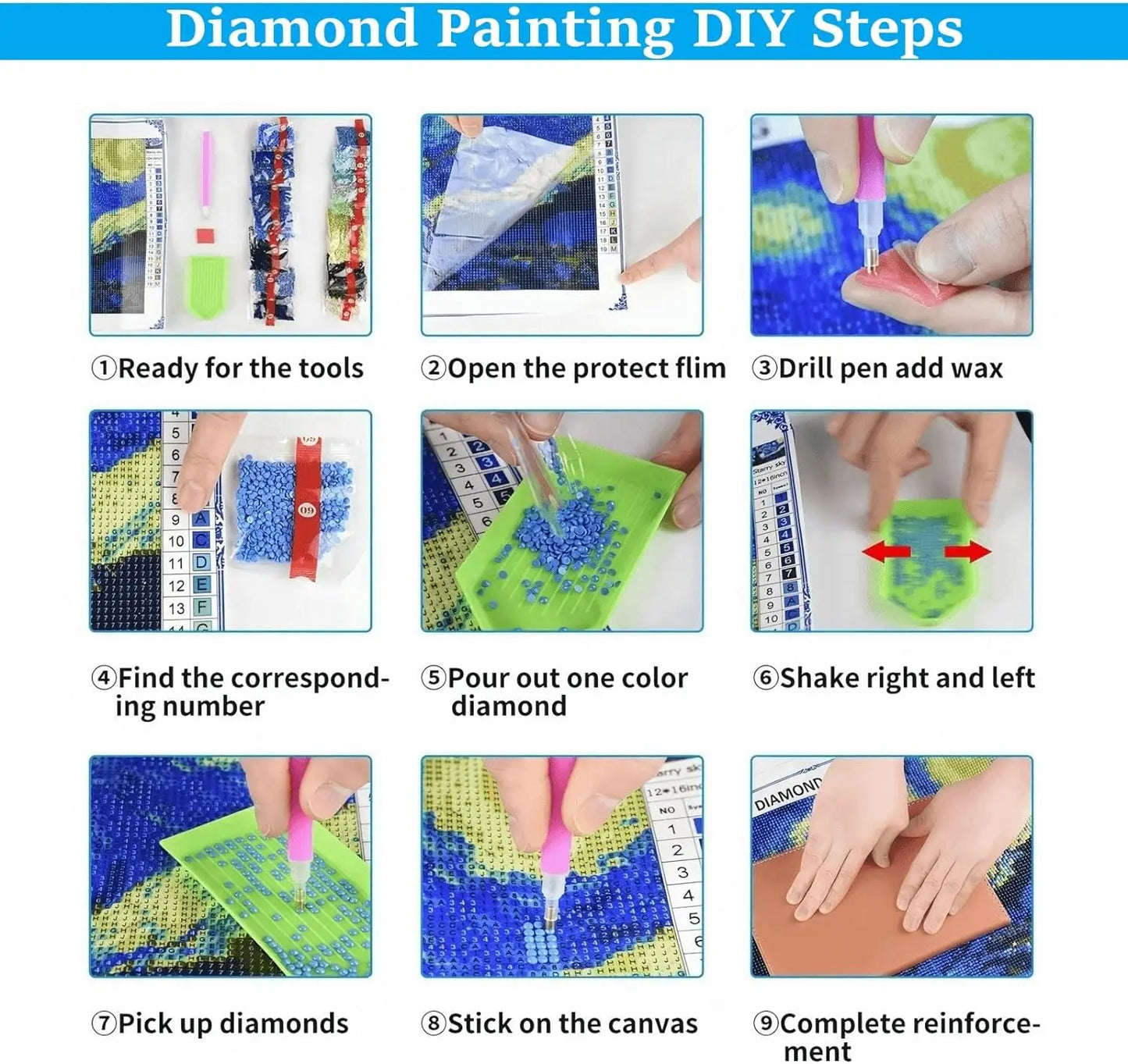 Factory Diy Mosaic Diamond Embroidery Photo Custom Rhinestone Diamond Painting Drop Shipping