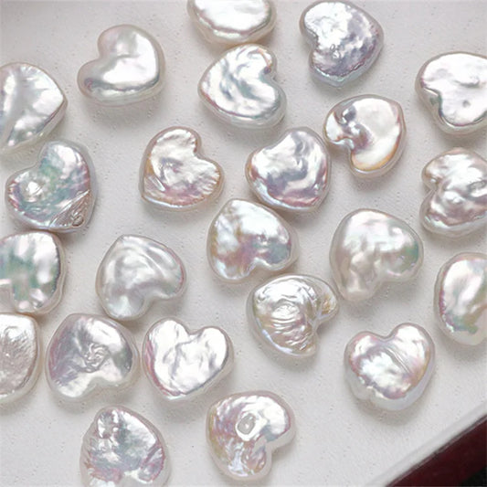 10-11mm Freshwater Baroque Pearl Heart Shape Natural Loose Pearls for Jewelry Making