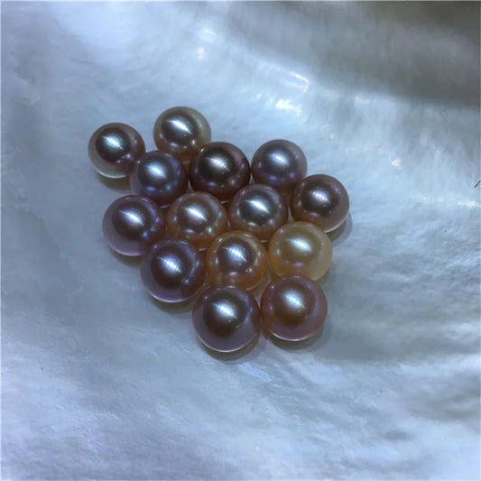 Wholesale Perfect 3a 3mm-10mm Loose Pearls Round Half Hole Natural Freshwater Pearl for Ear Stud