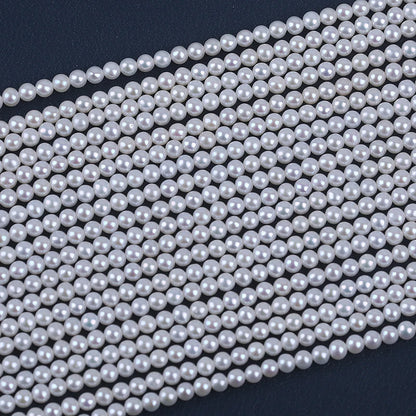 2.5-6mm AAA Grade White Color Round Pearl Natural Freshwater Pearl for Jewelry Making