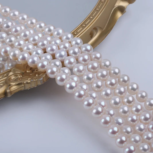16inch 10-11mm AAAAA Grade High Quality White Round Shape Natural Freshwater Pearl Beads for Jewelry Making