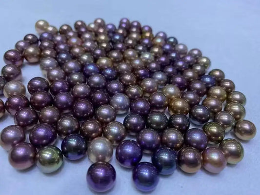 3A 10-14mm Natural Pink Purple Loose Beads Real Edison Pearl Beads for Jewelry Making