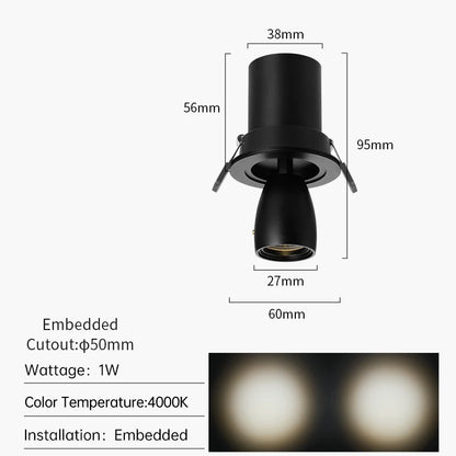 Mini Modern Anti-Glare LED Spotlight 1W 3W Focus Light for Small Showcase Jewelry Cabinet Exhibition Lighting COB Lights