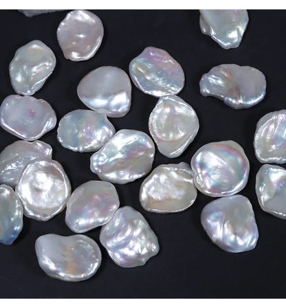 Jewelry Large 15-20mm Keshi White Freshwater Pearl Earrings High Quality Natural Loose Pearls Wholesale Price