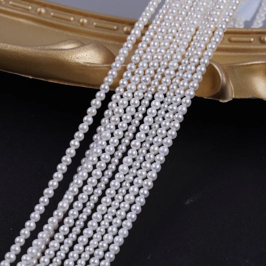 2.5-4.5mm High Quality Round Shape Freshwater Natural Round Pearls for Jewelry Making