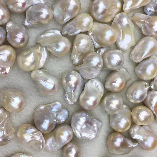 Wholesale Price Irregular Shape 15mm Loose Baroque Pearls Nucleated Big Baroque Freshwater Pearl for Jewelry Making