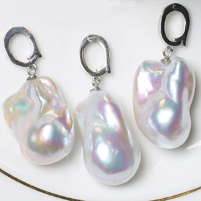 Irregular Shape Baroque Loose Pearl 10mm 15mm 16mm White/pink/purple High Luster Freshwater Pearl for Baroque Pearl Stud