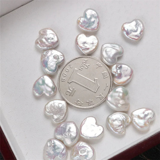 Natural Pearl Heart Shape Loose Beads White Purple High Quality Ready Accessories Pendant Earrings Necklace Bracelet Good Price