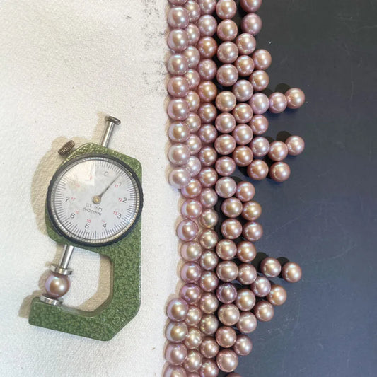 Hot Sale 3A 2-12mm Round Shape Natural Pink Color Freshwater Loose Pearls Beads for Jewelry Making