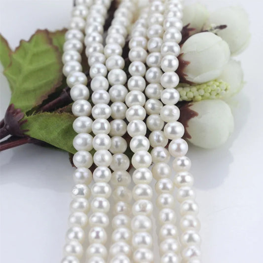 Zhuji 5A Excellent Quality Freshwater Pearl Strands Natural White Round Shape 2mm-10mm Real Freshwater Pearls