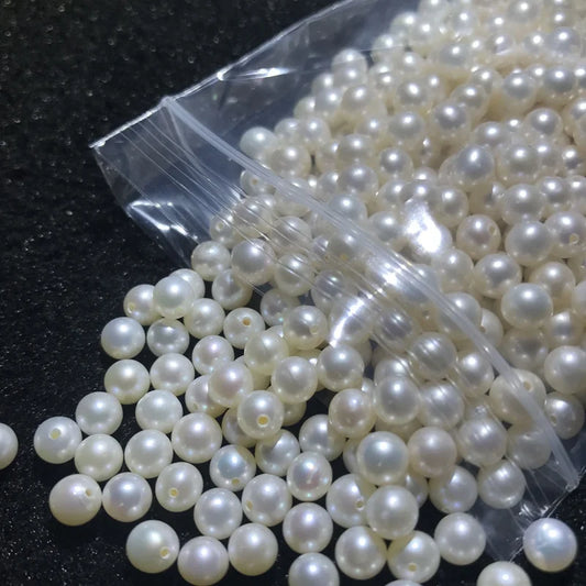 3-8mm China Cultured Round Freshwater Pearl High Quality Bulk Wholesale Natural Freshwater Pearl Half Hole