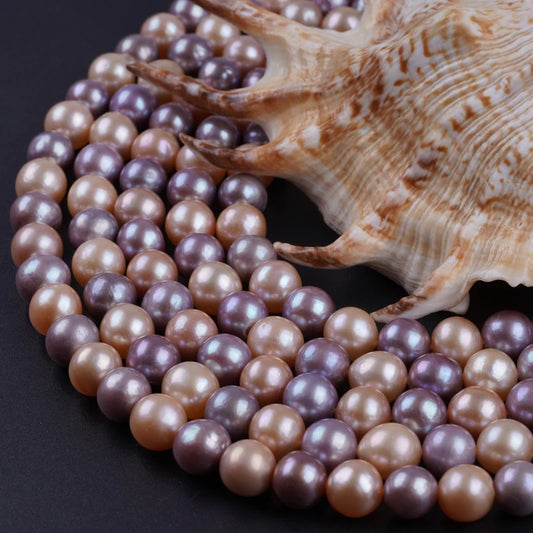 9-11mm AA Grade Natural Color Natural Edison Round Shape Freshwater Pearl Strand