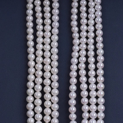 16inch 8-8.5mm AAAAA Grade High Quality White Round Shape Natural Freshwater Pearl Beads for Jewelry Making
