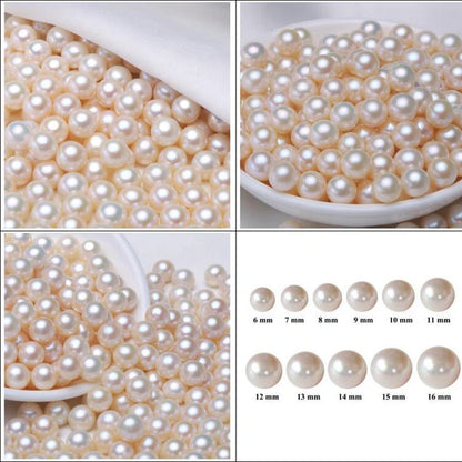 Wholesale Natural 2A Half Hole Loose Freshwater White Pearl Beads 2mm-11mm Diameters for Jewelry Making Including 4mm 9mm Sizes