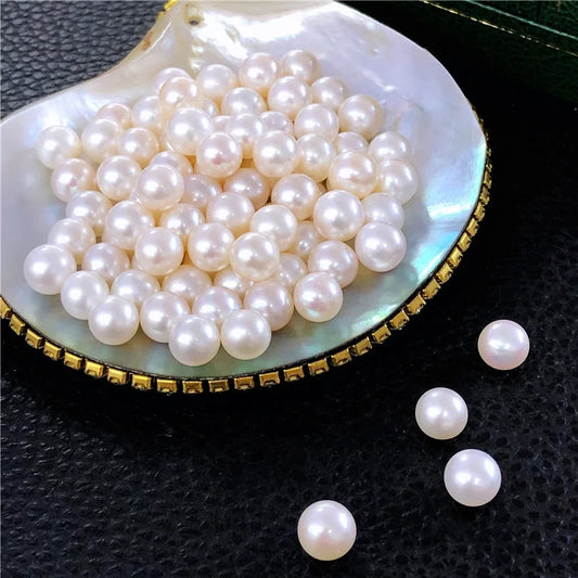 Factory Price 3A 3-12mm Natural Loose Pearls Perforated Freshwater Pearls Loose Beads for Jewelry Making DIY Stud Earrings