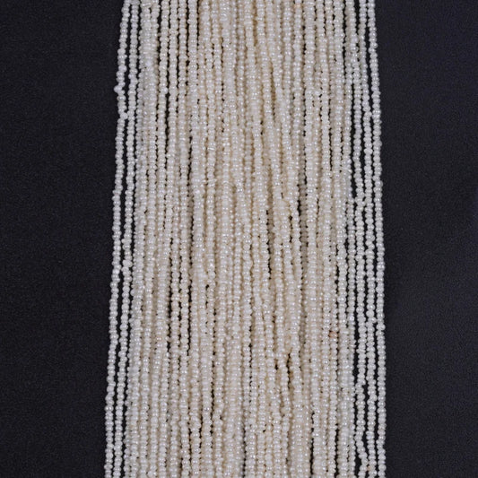 1-1.25mm Tiny White Potato Shape Natural Freshwater Pearl Beads for Jewelry Making