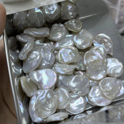 Jewelry Large 15-20mm Keshi White Freshwater Pearl Earrings High Quality Natural Loose Pearls Wholesale Price