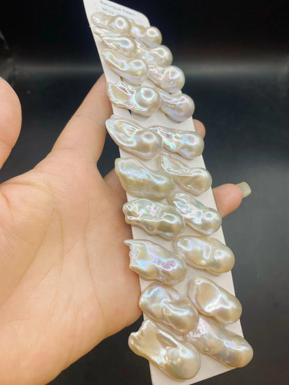 No Hole 1A-3A Grade Nature Freshwater Baroque Pearls Wholesale 9-19mm Irregularity Loose Baroque Pearls