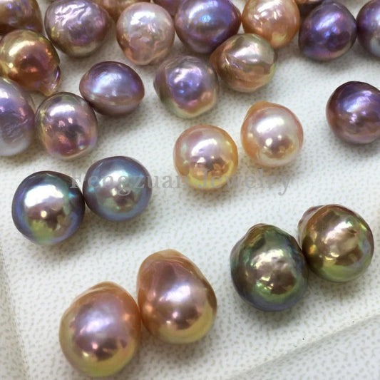 Baroque Pearl 9-10mm 10-11mm a 2A 3A Grade Natural Irregular Loose Pearl Freshwater White Pink Purple Baroque Pearls