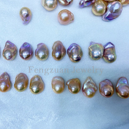 NO Hole Hot Sale Loose Baroque Pearls Purple Color Big Size Natural Freshwater Pearls