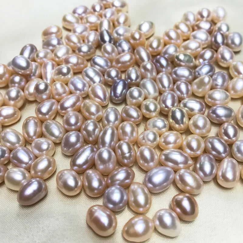 Hot Sale White Teardrop Rice Shape Natural Pearl Factory Price Loose Pearl Cultured Pearls for Women Jewelry