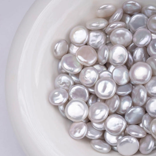 Wholesale 4A High Luster Flatback Pearl Button Pearl 2-13mm Natural Freshwater Loose Button Pearl for Jewelry Making