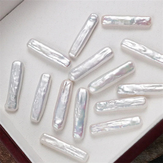 Natural Pearl Small Rectangular Loose Beads Purple  High Quality Ready Accessories Pendant Earrings Necklace Bracelet Good Price