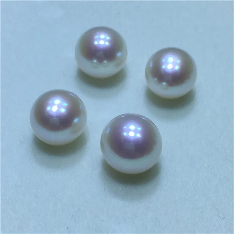 Half Drilled White pink Purple Natural Color Round Pearl Jewelry  Wholesalers Natural Freshwater Loose Pearls for Jewelry
