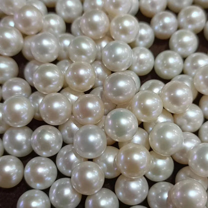 China Cultured Loose Pearl 3a Round Half Hole 6mm 7mm 8mm Natural Freshwater Pearl for Jewelry Production