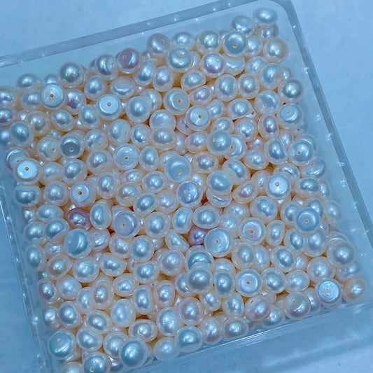 Half Hole Button Pearls 2-14mm Natural Freshwater Pearls Wholesale Price High Luster Pearls Free Shipping