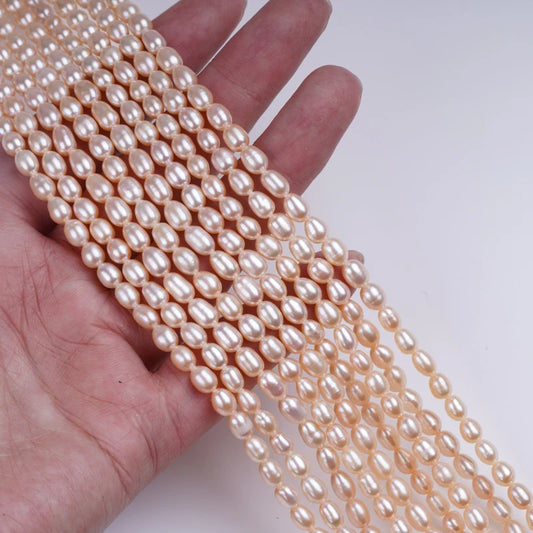 High Quality 4-5mm Wholesale Natural pink Rice Freshwater Pearls Wholesale