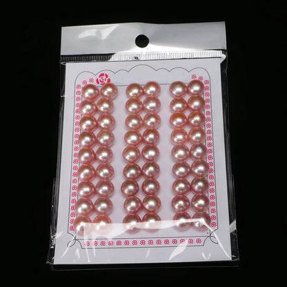 Wuzhou 4A White/Purple/Pink  Fresh Water Pearls 1/2 Hole Half Drilled Loose  Natural Freshwater Pearls